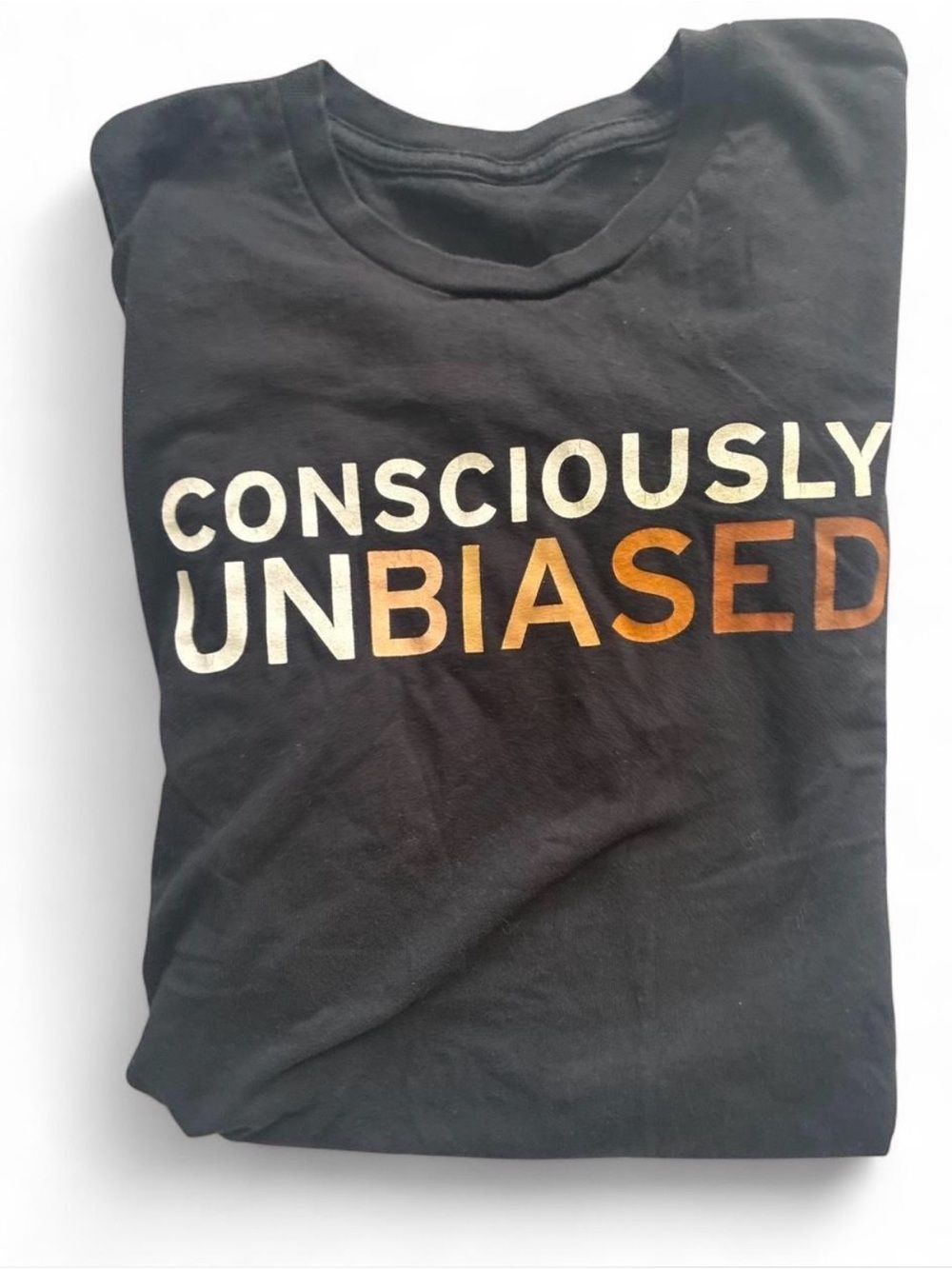 Consciously Unbiased Empowerment Black Graphic Tee Size Medium